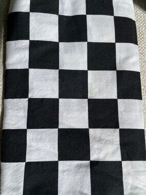 1y x 44” Checkered Black White 100% Cotton Fabric Quilting Sewing